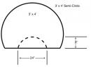 3' x 4' Semi Circle