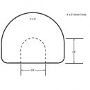 4' x 5' Semi Circle