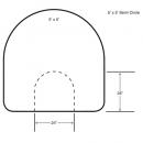 5' x 5' Semi Circle (Black Only)