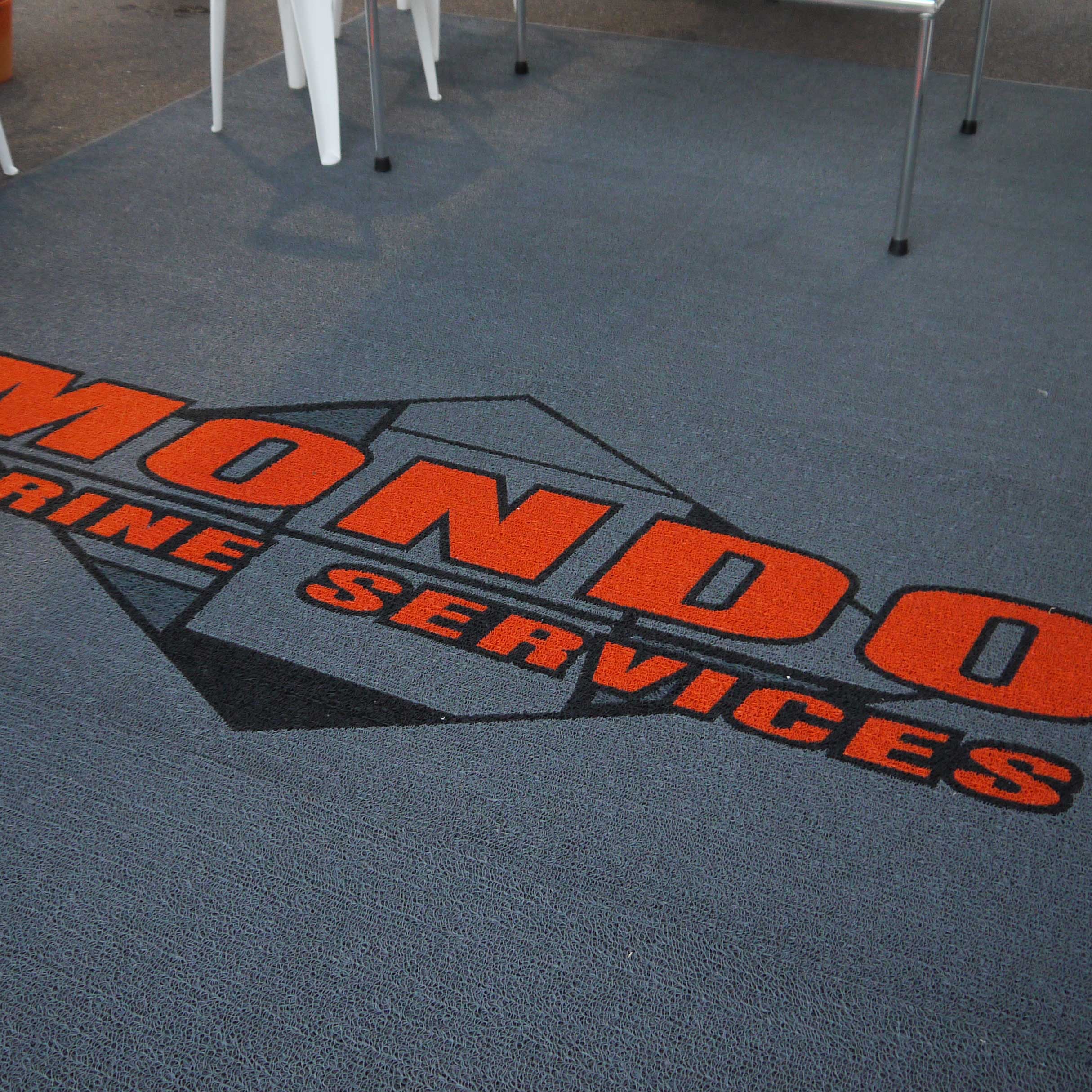 Vinyl Loop Custom Inlay Logo Mats Spaghetti Mat