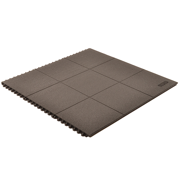 Choice 3' x 3' Red Rubber Connectable Grease-Resistant Anti-Fatigue Floor  Mat - 1/2 Thick