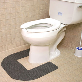 NJ State Police Toilet Carpet Anti-Slip Contour Bath Rug Carpet Mat for Toilet 19.2x15.7