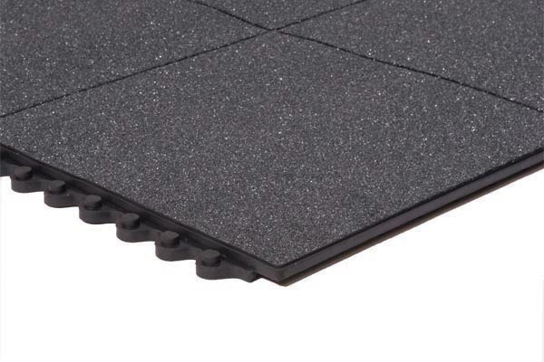 Deck Plate Anti-Fatigue Mats - SOLID BLACK