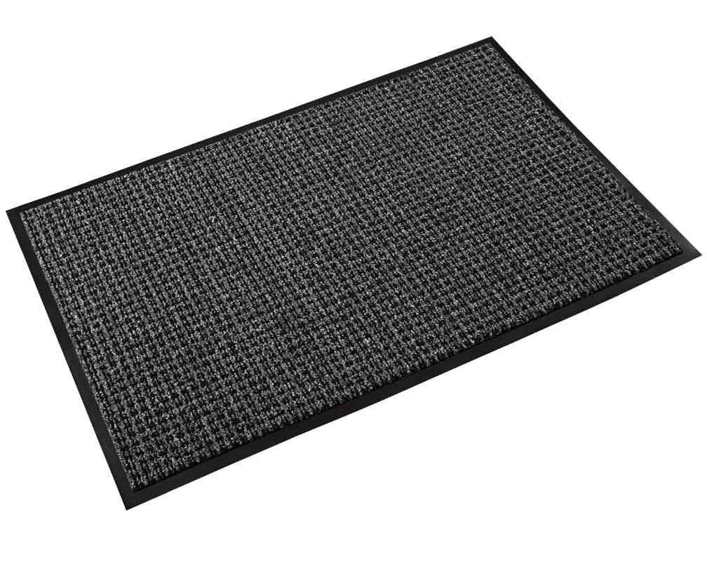 First Impression Black Rubber Anti-Fatigue Restaurant/Kitchen Mat