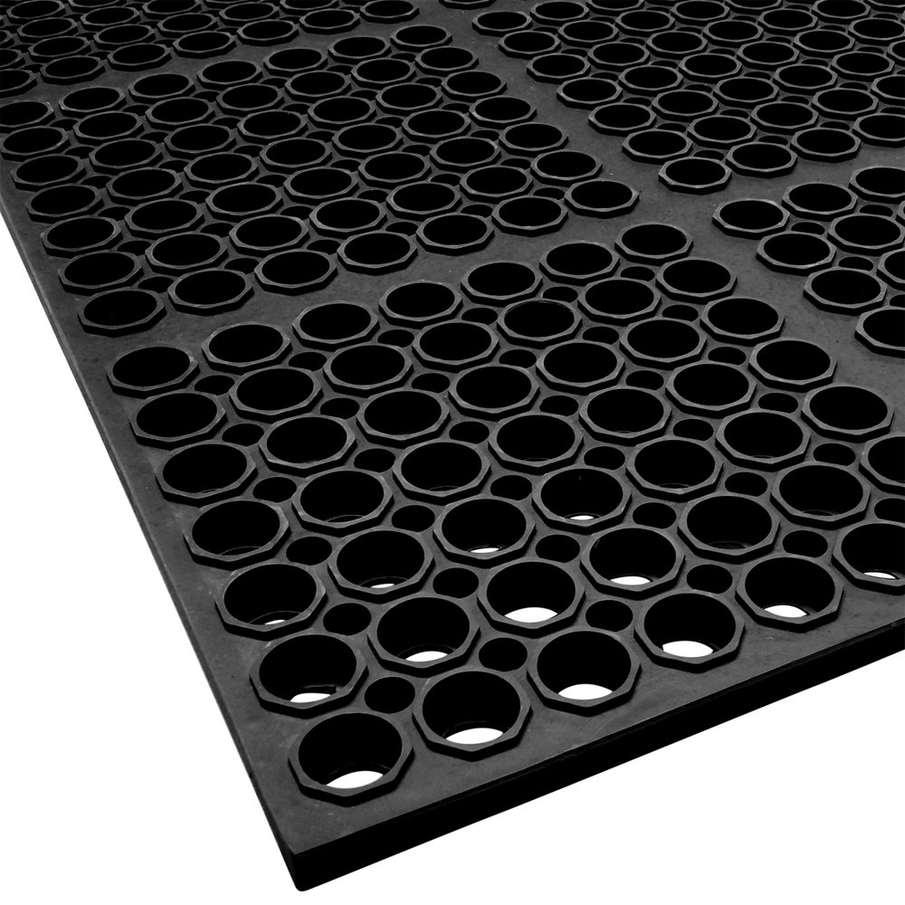 Safewalk Rubber Kitchen Mat  7/8 Thick Black Terra Cotta Mats