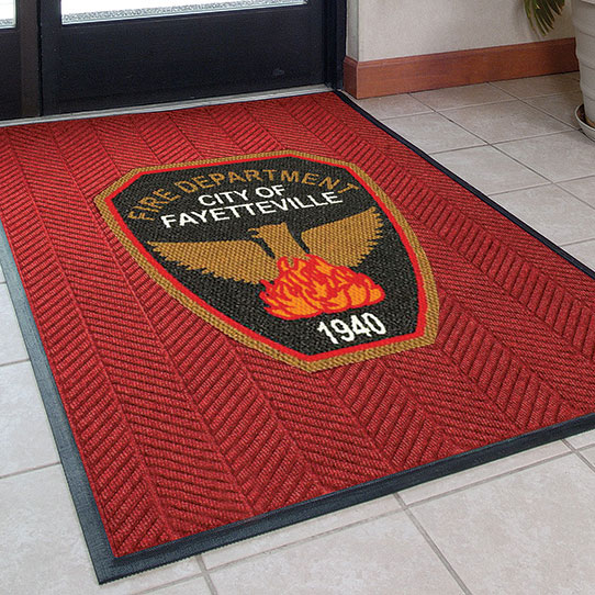 Custom High Traffic Door Mat with Logo Inlay