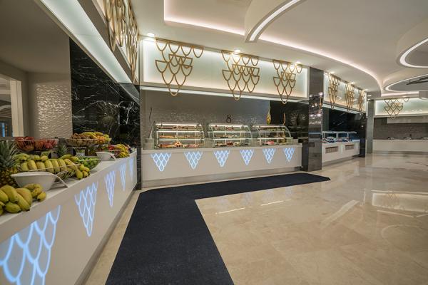 Sure Stride Low Profile Matting with Adhesive Backing for Buffet Restaurant