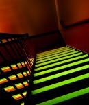 Roppe metal Stair Treads with Glow in the Dark Strips