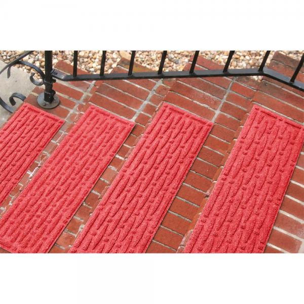 Waterhog Stair Treads Mesh Design Solid Red