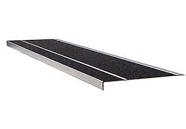 Roppe Metal Stair Treads with Non Slip Grit Surface