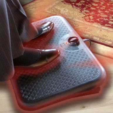 Electric Foot Warmer Floor Mat Heated Rest Cold Feet Rubber