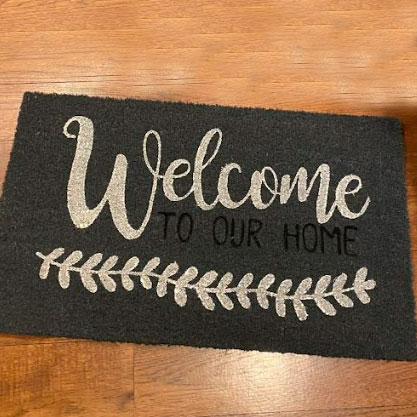 Welcome to our home door mat